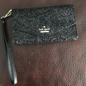 Kate spade glitter wristlet